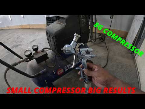 Видео: Можно ли красить с помощью небольшого воздушного компрессора? | Советы и результаты