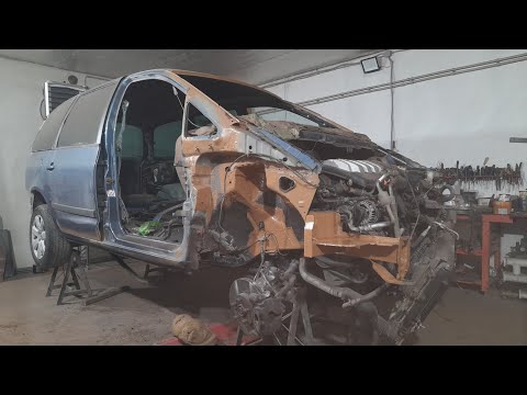 Видео: Фольксваген Шаран, ремонт переднего лонжерона.