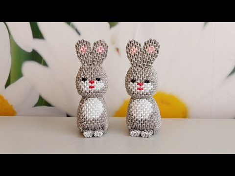 Видео: зайка из 3D модулей (мастер класс)