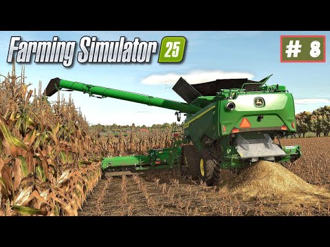 Видео: Iowa Plains FS25 - ДВА УРОЖАЯ КУКУРУЗЫ.  ВСПАШКА и ТЮКОВКА # 8