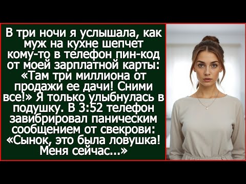 Видео: В три ночи я услышала, как муж на кухне шепчет свекрови пин-код от моей карты.