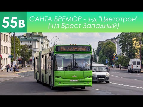 Видео: Информатор брестского вымышленного автобусного маршрута №55в. Санта Бремор - з-д "Цветотрон"