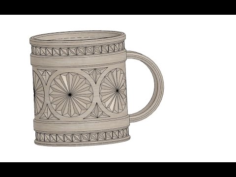 Видео: Моделирование кружки с геометрической резьбой в Компас3D