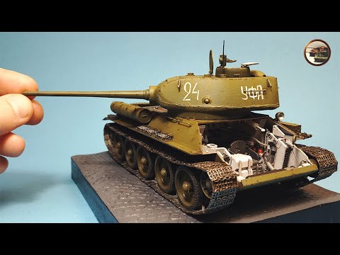 Видео: ФИНАЛ (ПОЧТИ) Сборки ТАНКА Т-34/85 с Полной ВНУТРЯНКОЙ. Модель в 1/35 от МиниАрт