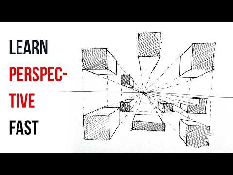 Видео: Что такое перспектива? | Основные кубы и уровень глаз