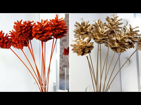 Видео: ШИШКИ НА ПАЛОЧКЕ ДЕКОР В ВАЗУ