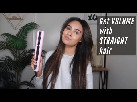 Видео: КАК: ДОБИТЬСЯ ОБЪЕМА С ПОМОЩЬЮ ПРЯМЫХ ВОЛОС