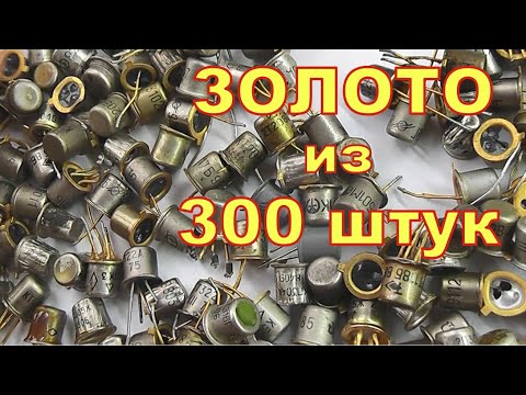 Видео: Золото из 300 штук советских транзисторов типа КТ117, КТ501, КТ3102, КТ203 и им подобных