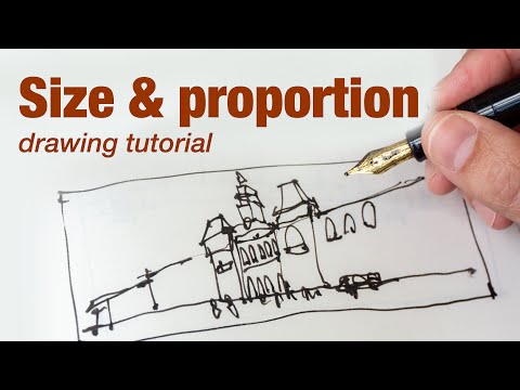 Видео: Как рисовать с соблюдением правильных размеров и пропорций