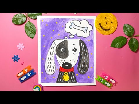 Видео: Собака рисунок