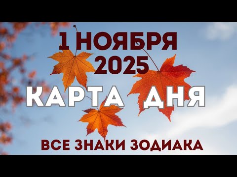 Видео: 1 ноября 2025/ КАРТА ДНЯ для всех знаков зодиака/ November 1, 2025/ Card of the Day