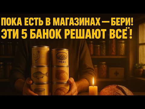 Видео: ЭТИ КОНСЕРВЫ СПАСУТ ТЕБЕ ЖИЗНЬ: что хранить дома