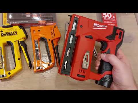 Видео: Обзор и тест степлеров Arrow , Dewalt , Milwaukee , Swanson