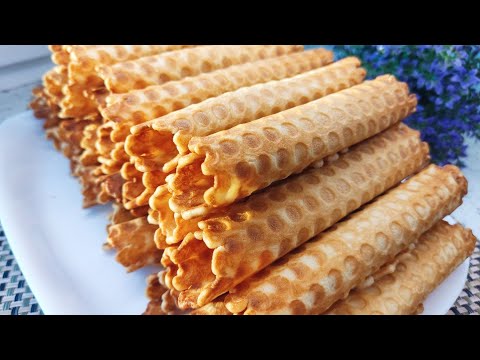 Видео: Всегда хрустящие ВАФЕЛЬНЫЕ ТРУБОЧКИ! Классический рецепт /  How To Make WAFFLES!