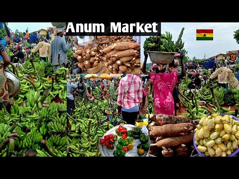 Видео: Сельский рынок в африканской деревне в Африке, Гана, Anum#africa#ruralliving#ghana #plantain #rur...
