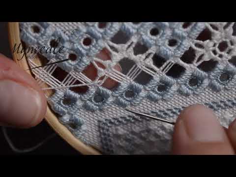 Видео: Hardanger embroidery./Вишивка хардангер.