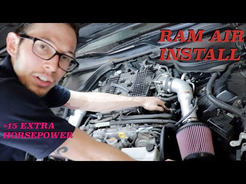 Видео: Как установить воздухозаборник Infiniti G37 K&N Typhoon Ram