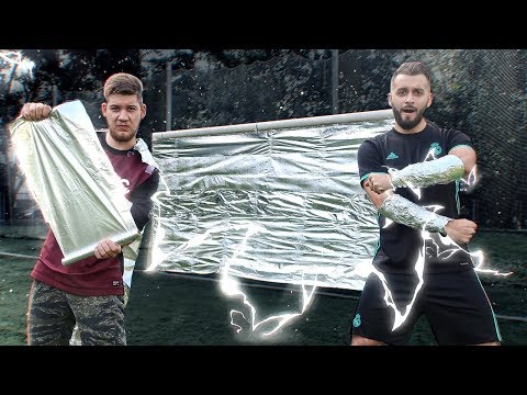 Видео: ФУТБОЛЬНЫЕ ВОРОТА ИЗ ФОЛЬГИ!