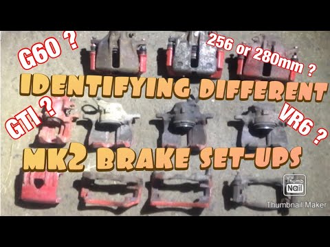 Видео: Определение различных тормозов VW MK2 [GTI и G60]