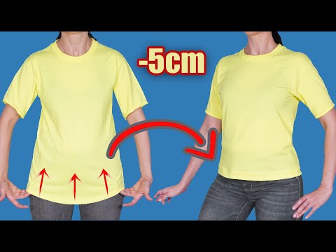 Видео: Как быстро и красиво укоротить футболку дома!