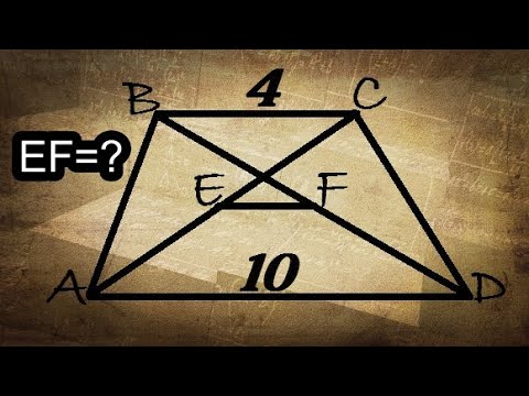 Видео: Середины диагоналей трапеции. (Полуразность оснований)