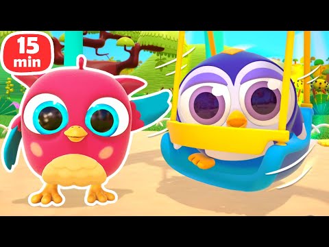 Видео: Совенок Хопхоп смастерил качели для ПИНГВИНЕНКА? 🐧 Мультики для малышей