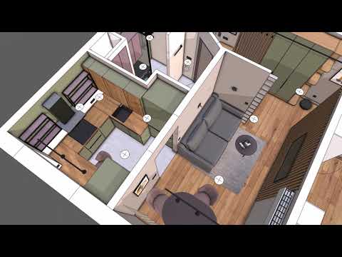 Видео: Дизайн трехкомнатной квартиры: 3D-визуализация в новейшем SketchUp 2025