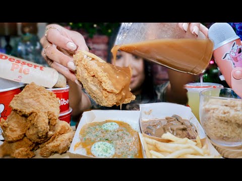 Видео: КУРИЦА ДЖОЛЛИБИ С БОЛЬШОЙ ЧАШКОЙ ПОДУСНИКА, ПАЛАБОК, РИС АДОБО, УБЭ МУКБАНГ АСМР Филиппины Пиной