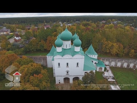 Видео: Аэросъемка Борисоглебского на Устье Ростовского монастыря (крестный ход)