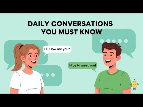 Видео: Ежедневные диалоги на английском языке для беглого владения речью | Реальная практика аудирования
