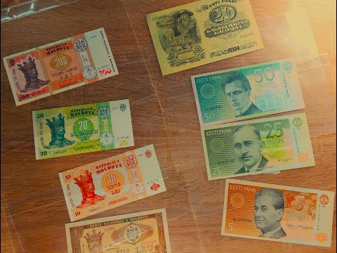 Видео: Коллекция банкнот Эстонии и Молдавии - Estonia and Moldova banknotes collection