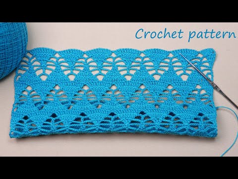 Видео: УЗОР КРЮЧКОМ очень простой и красивый! Легкое ВЯЗАНИЕ  КРЮЧКОМ  EASY Crochet pattern for beginners