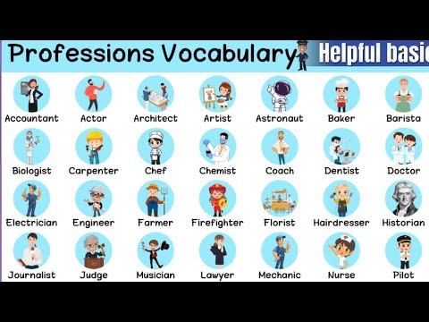 Видео: Изучите лексику по профессиям на английском языке. "with" (он есть / она есть). Профессии, которы...