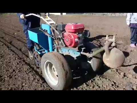 Видео: Самодельная картофелесажалка.Пашу и сажаю картошку.