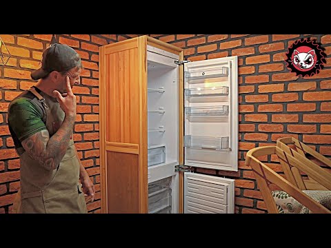 Видео: Каркасная мебель из бука. Шкаф для холодильника.