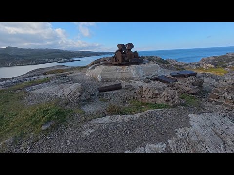 Видео: Заброшенная береговая батарея Petsamo Neu на полуострове Немецкий