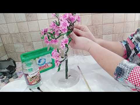 Видео: VID 20211116 150315 Сакура из бисера. Часть 3. Гипсовка.