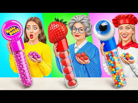 Видео: Кулинарный Челлендж: Я против Бабушки | Забавные Лайфхаки с Едой от Bubba DO Challenge