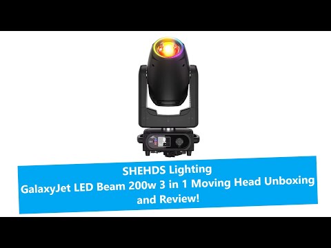 Видео: Shehds Lighting GalaxyJet LED Beam 200 Вт 3-в-1 вращающаяся голова #shehds #shehdslighting