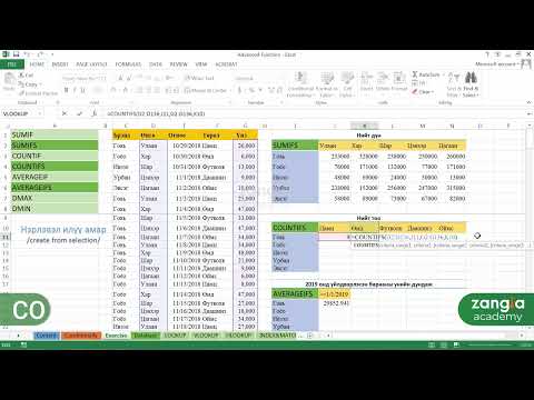 Видео: Microsoft Excel | Ахисан шат - Нөхцөлт функцууд 2