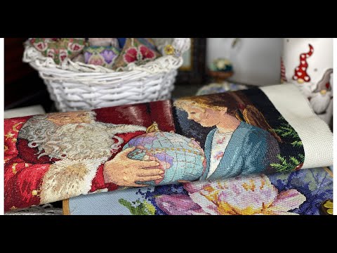 Видео: 370. Вся моя Прикладная вышивка, Готовая работа Дименшенс, процесс Розы 🌹 Даны Буцилла и Новый