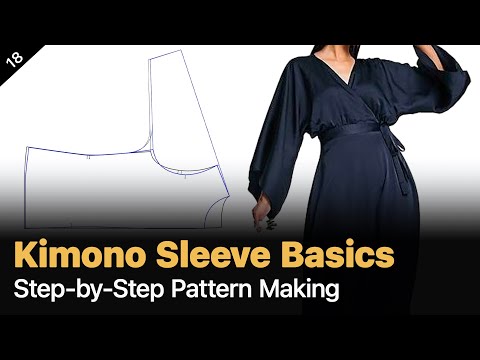 Видео: Как начертить выкройки рукавов кимоно из Basic Bodice [Учебник по созданию выкройки]
