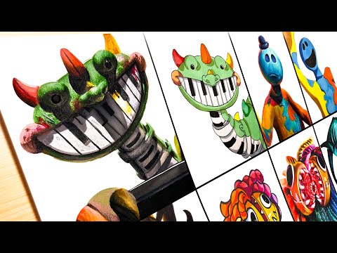 Видео: Рисование Poppy Playtime Глава 4: МУЛЬТФИЛЬМ VS РЕАЛИСТИЧНЫЙ Пианозавр, Доуи, Ярнаби - Новые монстры