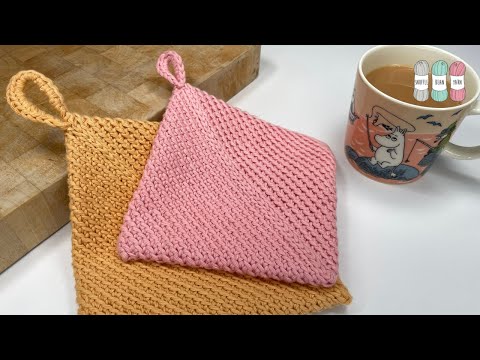 Видео: Вязаная крючком прихватка для посуды — без шитья! Сделана цельной 🧶