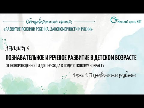 Видео: Познавательное и речевое развитие в детском возрасте - часть 1