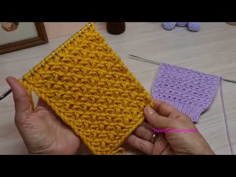 Видео: Новый узор из 2 петель спицами.