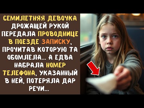 Видео: 7-летняя ДЕВОЧКА передала ПРОВОДНИЦЕ записку, прочитав которую она потеряла дар речи... На станции..