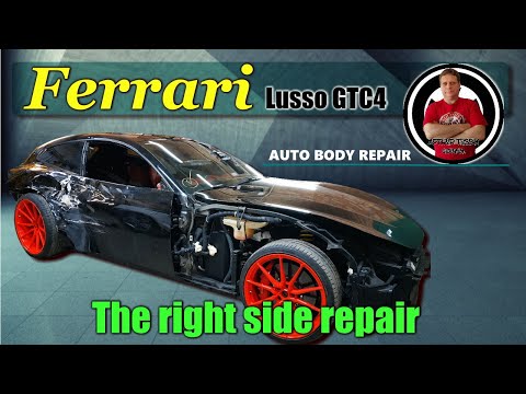 Видео: Ferrari Lusso GTC4. The body repair. Ремонт кузова.