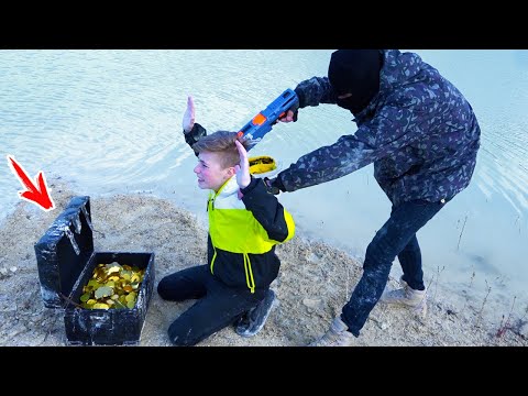 Видео: Нашли клад...NERF - РАСПРАВА. NERF treasure - Battlefield...