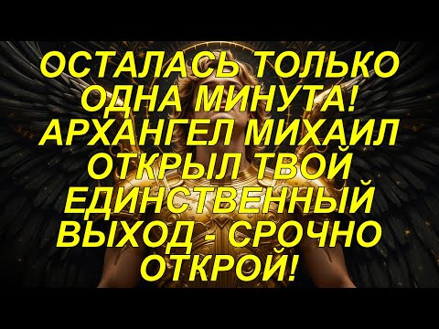 Видео: ОСТАЛАСЬ ТОЛЬКО ОДНА МИНУТА! АРХАНГЕЛ МИХАИЛ ОТКРЫЛ ТВОЙ ЕДИНСТВЕННЫЙ ВЫХОД - СРОЧНО ОТКРОЙ!